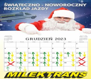 Rozkład jazdy w okresie świąteczno-noworocznym busów [2023]